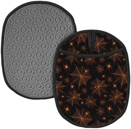 2PCS Halloween Spiderweb Silicone Pot Holder Set