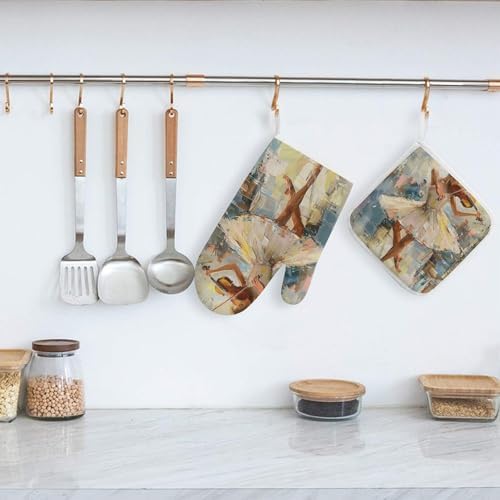 Secure Heat-Resistant Potholders Oven Mitts Set for Kitchen Use