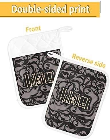 JasmineM Halloween Ghost Skeleton Potholders Set of 5