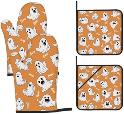 Oven Mitts Potholders Set Halloween Edition
