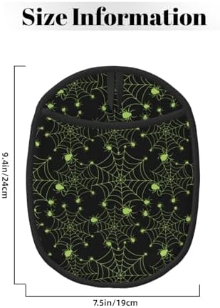 Buewutiry Halloween Green Spiderweb Oven Mitts with Pocket and Hanging Loop
