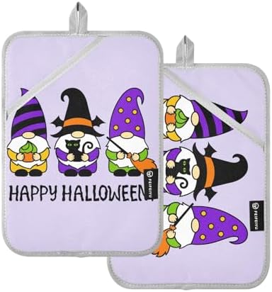 Halloween Gnomes Potholders Set for Cooking