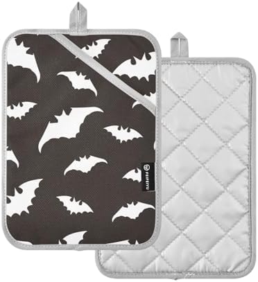GAIGEO Halloween Bats Potholders Set