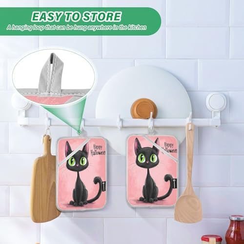 Halloween Cat Pot Holder 2-Piece Set