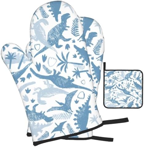 Dinosaur Oven Mitt Set with Pot Holders
