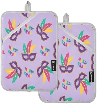 Mardi Gras Pot Holder Set
