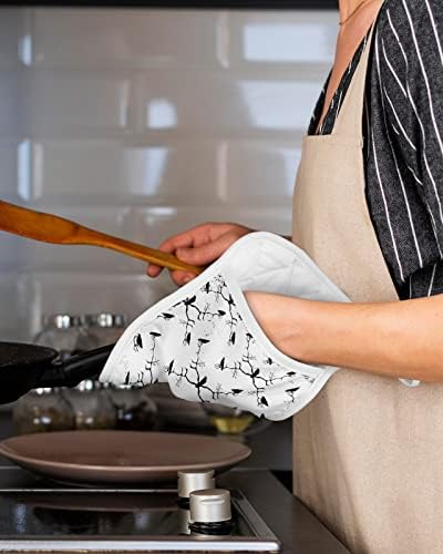 Halloween Heat-Resistant Potholders Set of 5 - Oven Mitts for Kitchen Use
