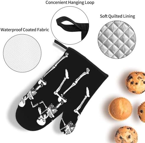 XULLZH Halloween Skeleton Pot Holder Set