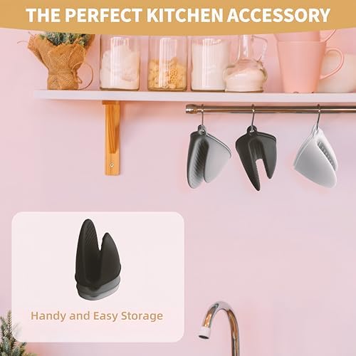 PEIQICHU Mini Silicone Oven Mitts 3 Pairs