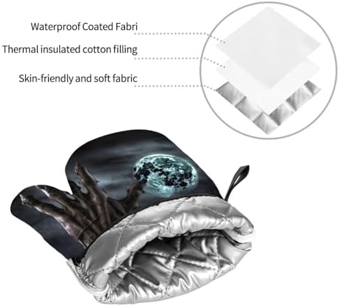 HD Halloween Zombie printed Oven Mitts Pot Holders