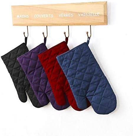 Anyi Oven Mitts Heat-Resistant Heat Protection for Kitchen Grilling Baking