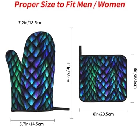 WAWOWA Oven Mitts and Potholders Set of 4