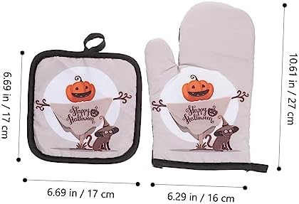VINTORKY Halloween Oven Mitts Set