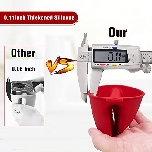 Thickened Mini Silicone Oven Mitts Heat-Resistant Glove for Cooking Baking Red