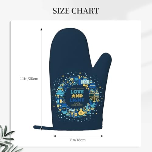 Charming Hanukkah Oven Gloves
