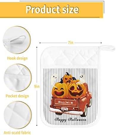 JasmineM Halloween Pumpkins Ghosts Potholders Set of 5