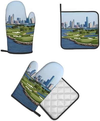 Premium Heat-Resistant Oven Mitt Set