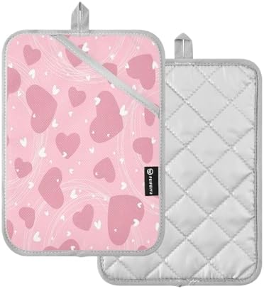 KCldeci Hearts 2Pack Potholders Set