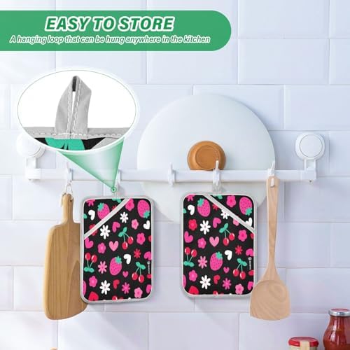 Kcldeci 2-Pack Heat Resistant Oven Mitts