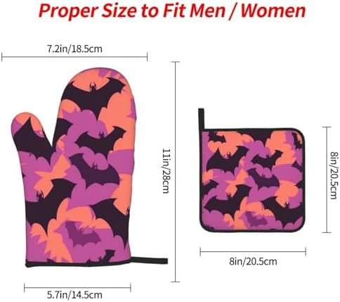 Radical Halloween Bat Oven Mitts