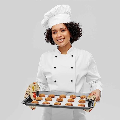 Mxocom Thanksgiving Oven Mitts Pot Holders Set Maple Oak Leaves