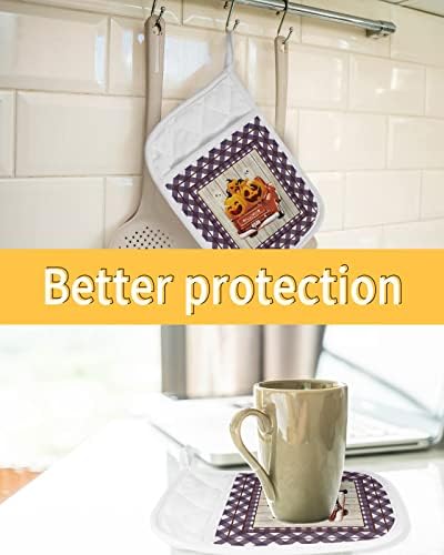 Halloween Ghost Pumpkins 5-Piece Pot Holder Set