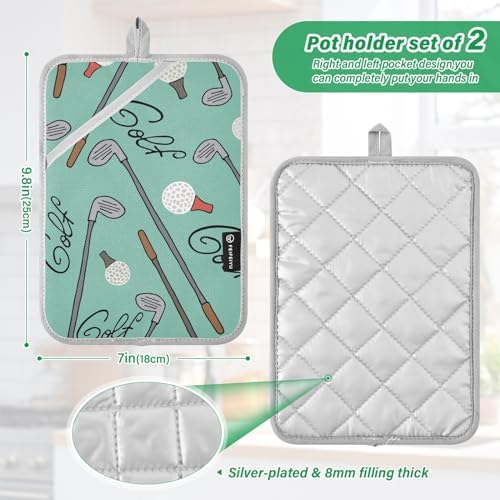 Versatile Potholder Set Heat-Resistant for Cooking Baking and BBQ