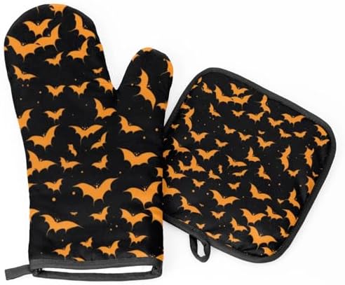 Silly Halloween Bats Oven Mitts