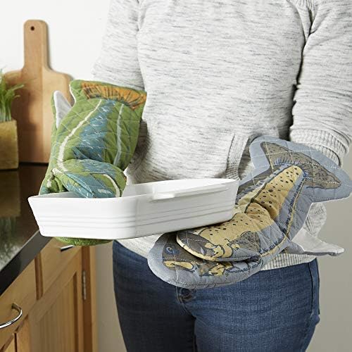 DII Cotton Oven Mitts Heat Resistant 6x165 Set of 2 Machine Washable