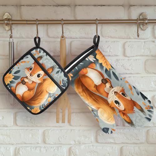 Sleek Oven Mitt Set