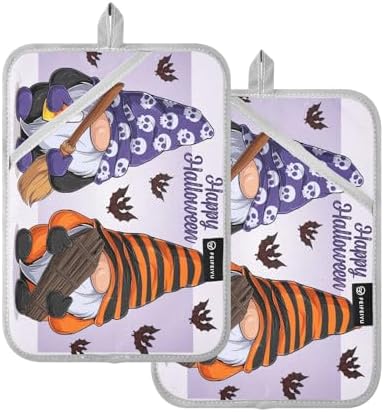 OURVII 2Pcs Cute Gnomes Pot Holder Set