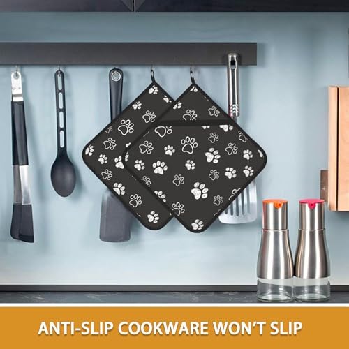Cute Cat Dog Paw Pot Holder Set for Kitchen