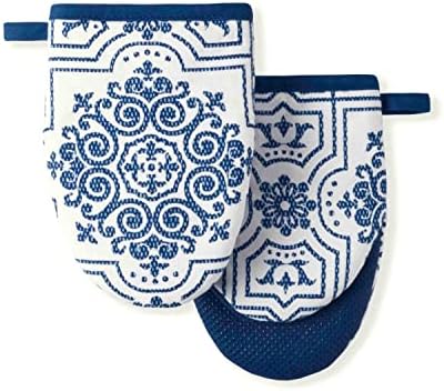 Martha Stewart Mini Oven Mitt 2-Pack Set Navy Blue