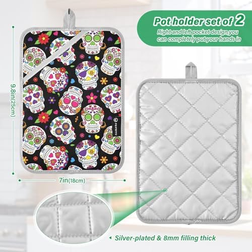 Festive Halloween Potholders 2-Pack - Abundant Use in the Kitchen