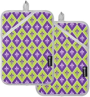 Kcldeci Heat-Resistant 2-Pack Potholders for Oven Mitts