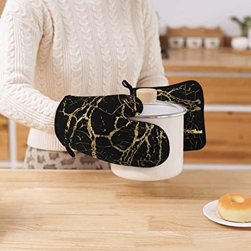 Oven Mitts Potholders - Heat-Resistant Waterproof FUN Design for Cooking