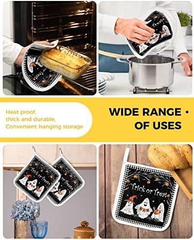 Shine-Home 2 Pack Halloween Pot Holders with Hanging Loop