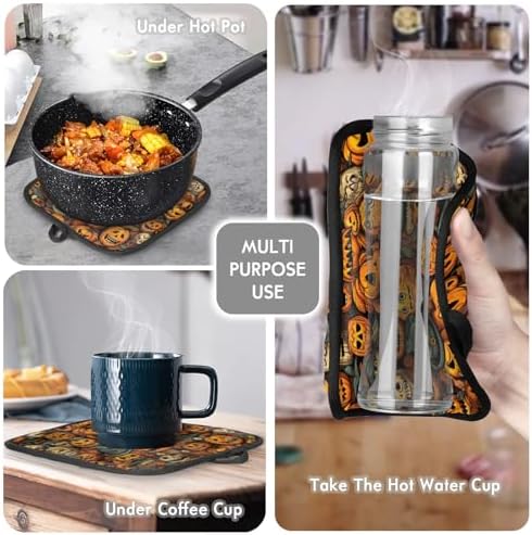 Halloween Treat Aglebo Oven Mitts Pot Holders Set of 2