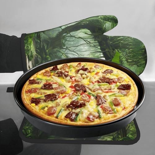 Quopvn Tropical Rainforest Oven Mitts Pot Holders