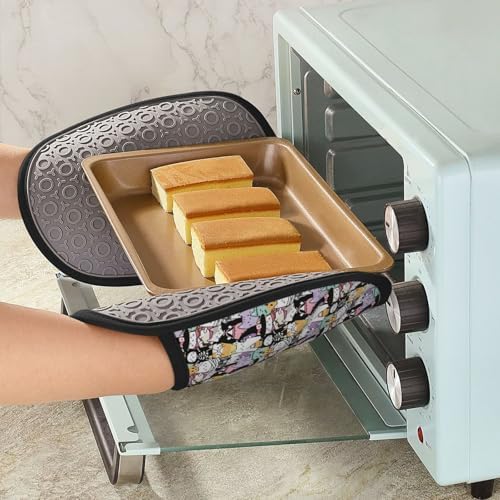 VOSery Halloweenspooky Cat Potato Holder HeatResistant OvenMitt NonSlip Kitchen Pouch with Hanging Loop