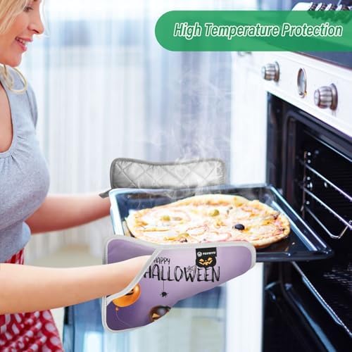 OURVII 2Pcs Halloween Balloons Pot Holders Non-Slip with Pockets