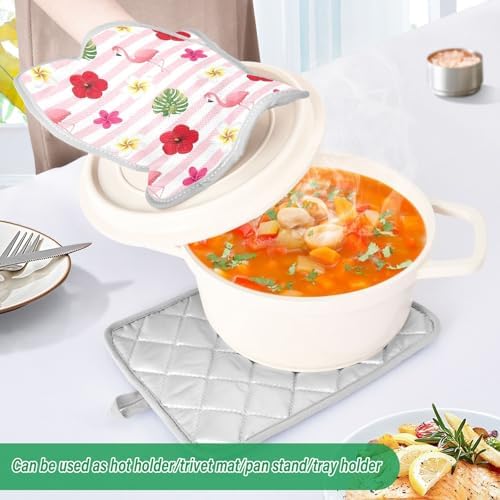 Kcldeci 2 Pack Heat Resistant Oven Mitts and Pot Holders