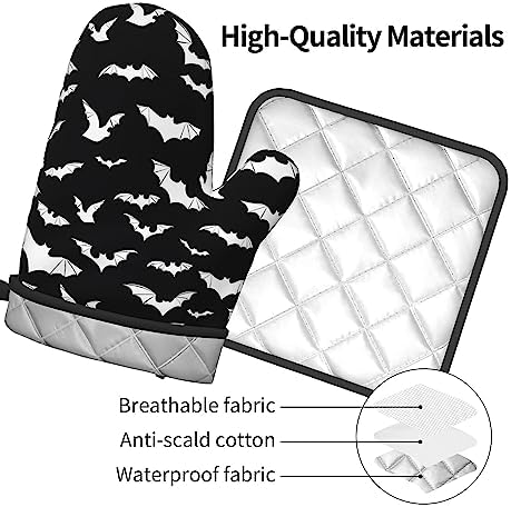 Oven Mitt Pot Holder Set for BBQ Cooking