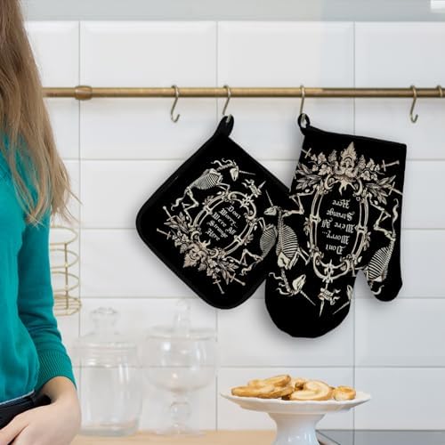 Spooky Halloween Oven Mitts and Potholders Sets