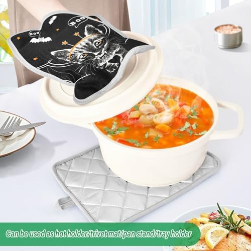 Cat with Bat Wings Potholders