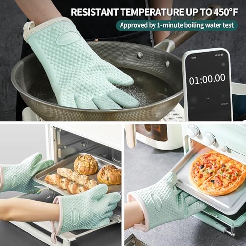 MAD SHARK Heat-Resistant Silicone Oven Mitts