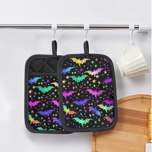 WELLFLYHOM Halloween Potholders with Pockets
