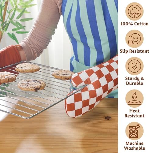 Heat-Resistant Silicone Oven Mitts for Cooking