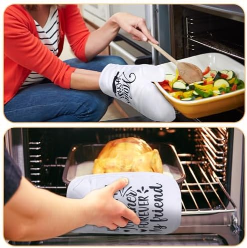 Shinymoon Oven Mitts and Apron Kitchen Gift Set