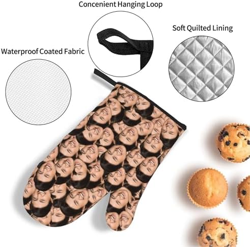 Personalized Oven Mitts with Your Face for Cooking Gifts
